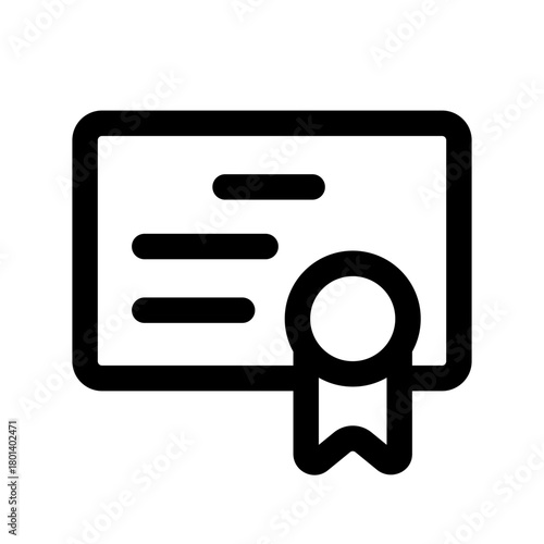 certificate reguler icon