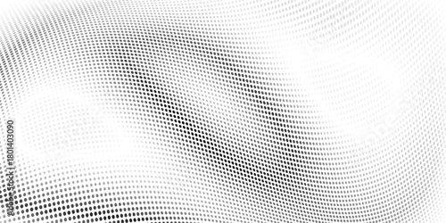 Abstract halftone wave dotted background. Futuristic twisted grunge pattern, dot, circles.  Vector modern optical pop art texture for posters, business cards, cover, labels mock-up, stickers layout