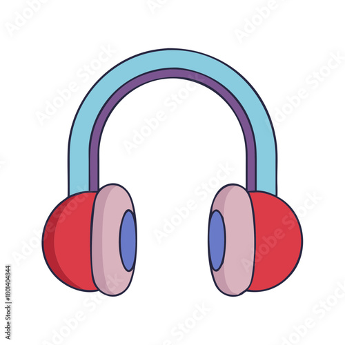 a flat icon of a vector clip art earmuffs for web and graphic design