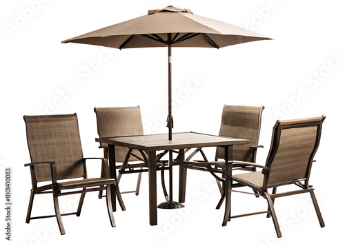 Outdoor Patio Dining Set With Square Table And Four Chairs patio furniture outdoor dining isolated on a transparent background