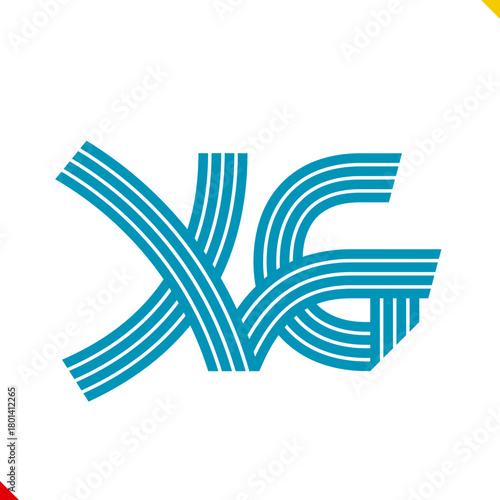 Parallel line monogram initial logo, combination of letter X and G. Idea and inspiration for branding, company and corporation name abbreviation. personal and commercial purpose.