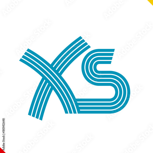 Parallel line monogram initial logo, combination of letter X and S. Idea and inspiration for branding, company and corporation name abbreviation. personal and commercial purpose.