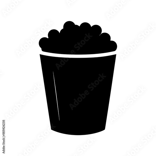 Popcorn bucket icon for movie night and snack time fun
