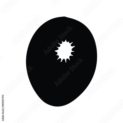 Abstract dark organic shape with a bright spiky core