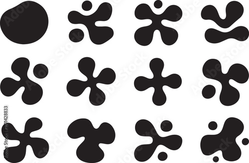 Abstract blob shapes for modern design elements