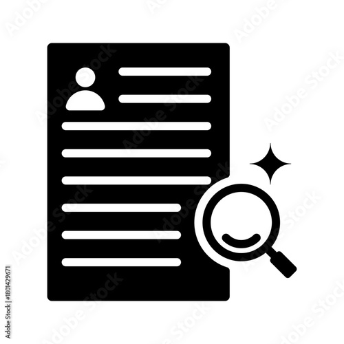 AI recruiter resume filter flat icon HR selection
