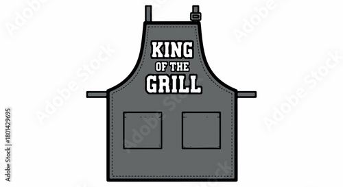King of the grill apron with transparent background