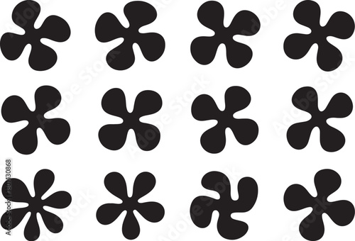 Bold floral elements for striking graphic designs