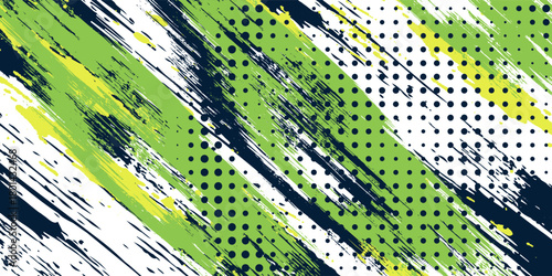 Black vector brush strokes halftone dot texture