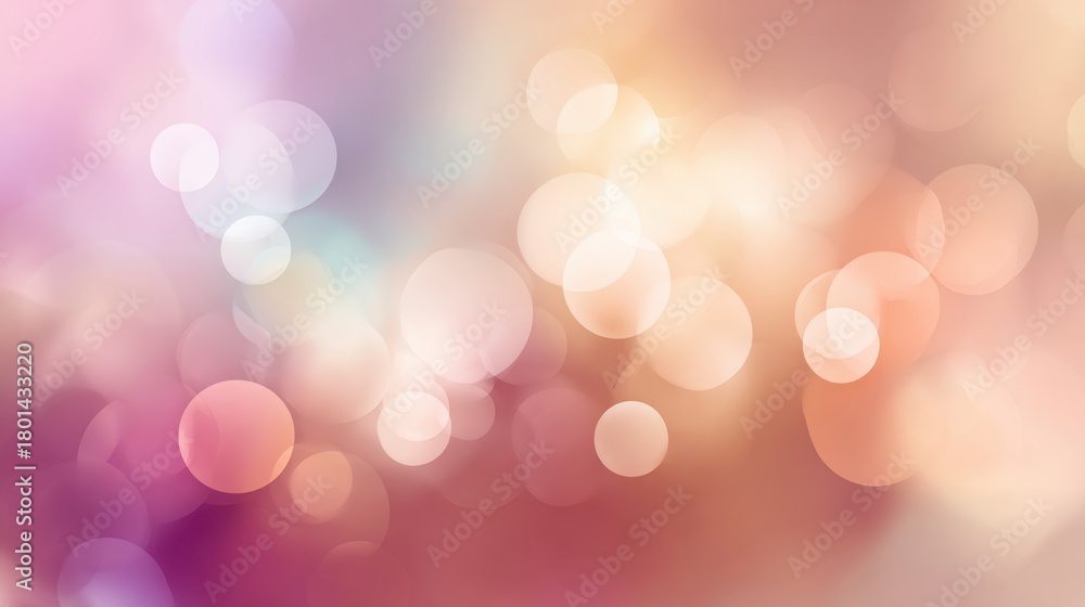 Fototapeta premium blurred bokeh lights, neutral background, pastel tones
