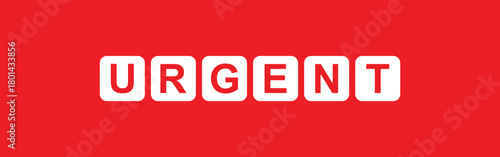urgency sign on white background