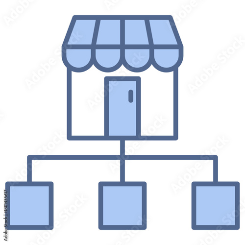 Market Segmentation Blue Icon