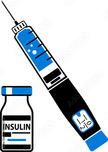 Diabetes Insulin Pen Syringe and Vial