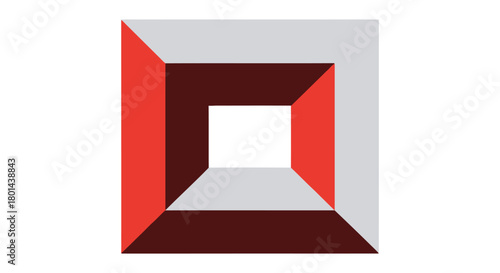 Flat vector of a modular ribbon-like grid bending in fluid architectural curves