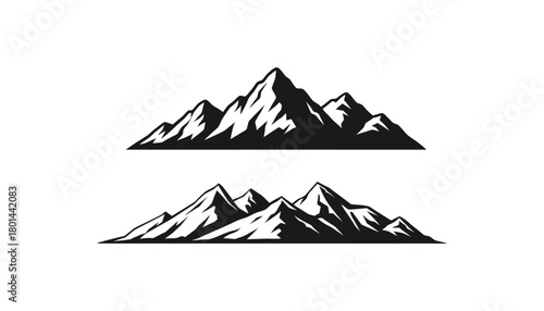 Mountain range vector illustration for logo design concept