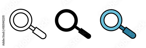 Search icon search functionality, usually depicted as a magnifying glass, symbolizing finding, exploring, or looking up information.