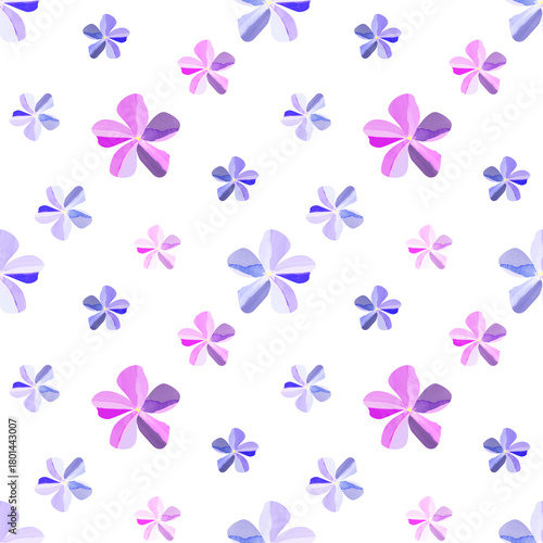Seamless pattern with verbena flowers