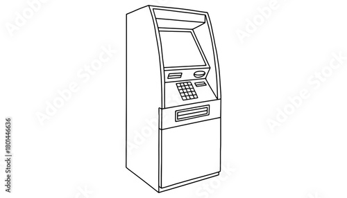 Atm machine vector illustration financial automated teller