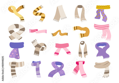 Cute Scarf Shawl Illustration Element