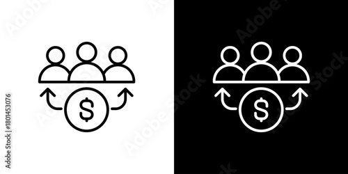 Single icon of Crowdfunding Concept Funding People, Financial Investment, Community
