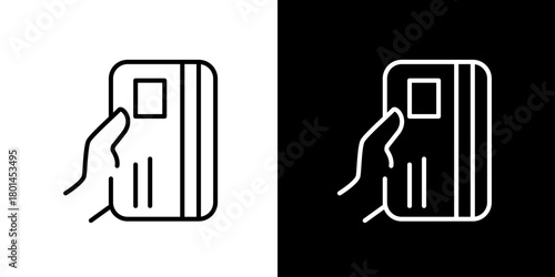 Credit Card in Hand Icon for Financial Transactions and Purchases