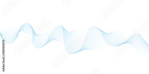 Technology abstract lines on white background. Wave curve lines banner background design. Abstract digital motion lines. Twisted curve lines and blend effect mesh.	