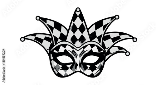 Jester mask with transparent background