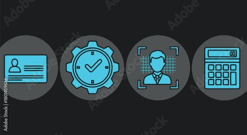 Streamlined verification process with ID, gear, face scan, calculator