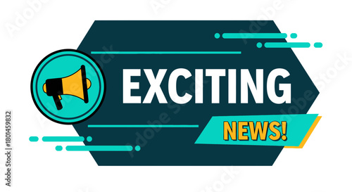 Announcing exciting breaking news with a striking announcement graphic