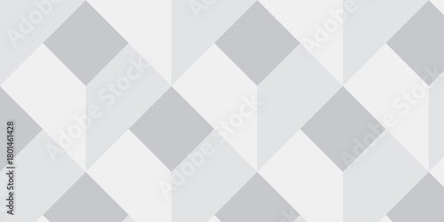 Abstract white geometric cube wall creative concept triangle overlap square technology background. vector digital cubes fabric and wallpaper grid block texture background.	
