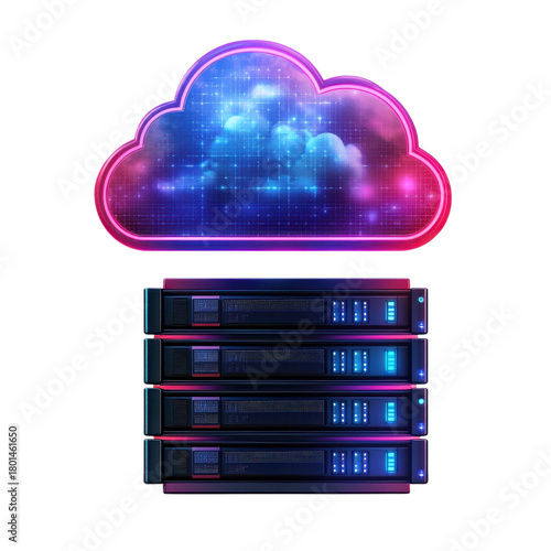 Cloud Computing Data Servers Information Technology Network Cyber Security Data Center Digital on transparent background
