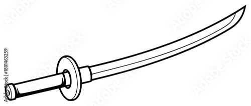 A black and white line drawing of a sword, black, blade, dagger, drawing, illustration, sword, weapon, against transparent background