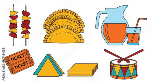 Enjoy yummy snacks, refreshing drinks, and lively music at the fair