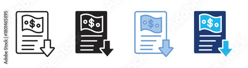 Loss icon set multiple style collection