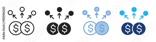 Payment icon set multiple style collection