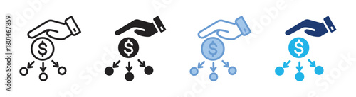 Liability icon set multiple style collection