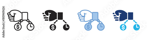 Obligation icon set multiple style collection