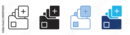 Collection icon set multiple style collection