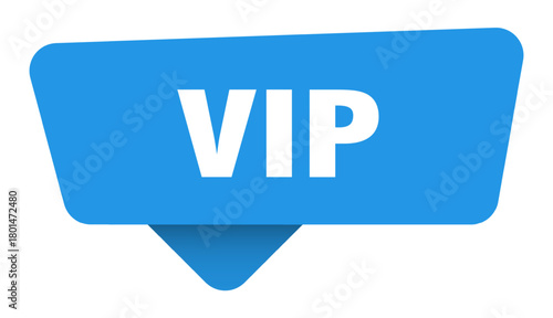 vip sticker. vip blue sign isolated on transpatent background