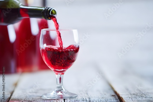 Wine Pouring Into Glass