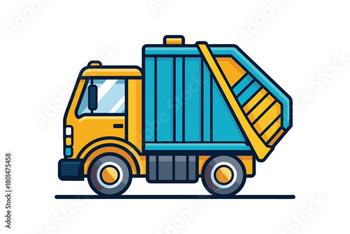 Garbage Truck Vector Illustration