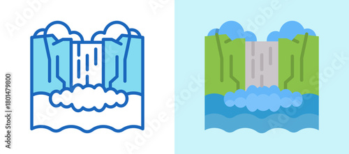 Waterfall multistyle icon