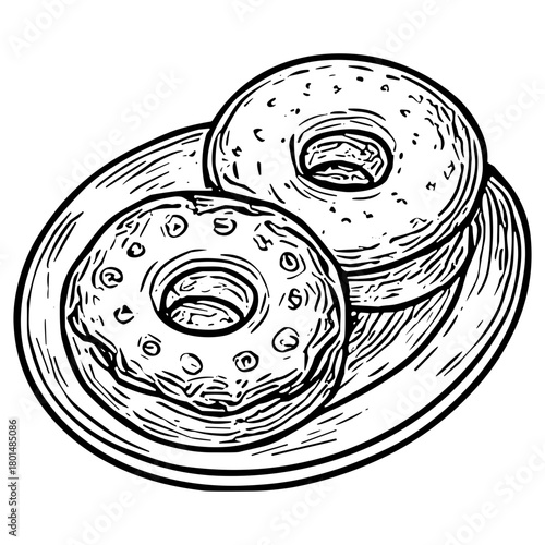 Plate of donuts