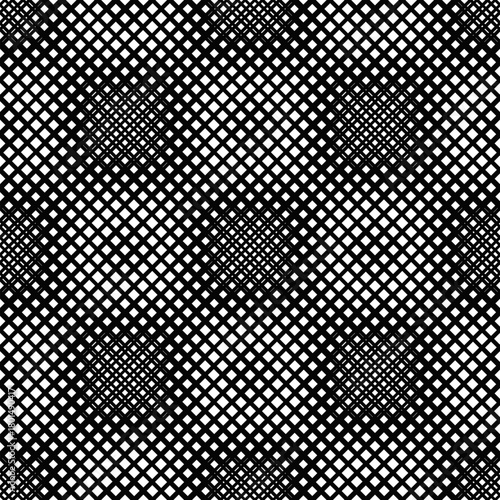 Seamless black and white geometrical square pattern background - abstract vector graphic design