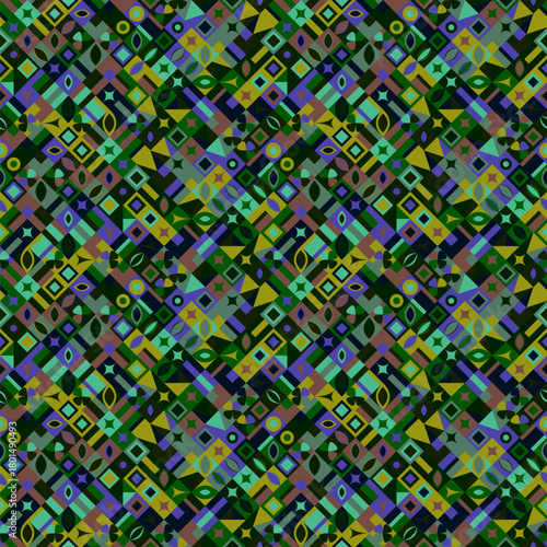 Seamless colored diagonal geometrical pattern background