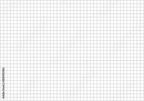 Wide squared black grid paper. Black grid texture on white background. Notebook sheets blank. Education and school backdrop. Mathematics pattern. Template for typography to make notebooks productions.