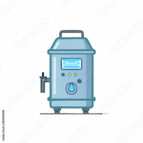 Water Purifier Machine Filtration System Blue Modern Design Illustration Icon