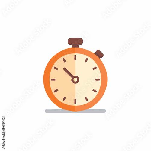 Stopwatch Illustration for Sports Timing Measuring and Timekeeping