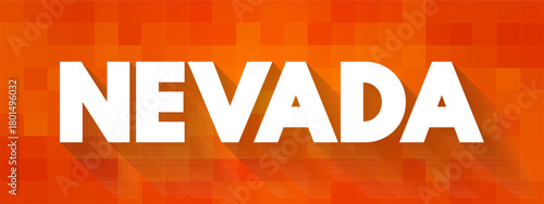 Nevada is a landlocked state in the Western region of the United States, text concept background