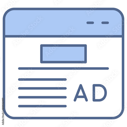 Ad Placement Blue Icon